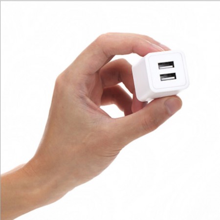 USB Wall Charger, 2.1A/5V Dual Port USB Cube Power Adapter Charger Plug Charging Block Replacement for Phone 12/11/ XS /XR/X Promax, 8/7/6 Plus, Samsung, LG, HTC, Moto, Android Phones